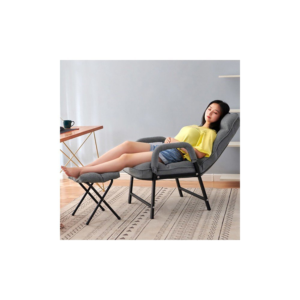 1인용 각도 조절 침대 소파 발받침대 이동식 간이 의자 발받침 휴대용 보조 사무실 싱글 베드