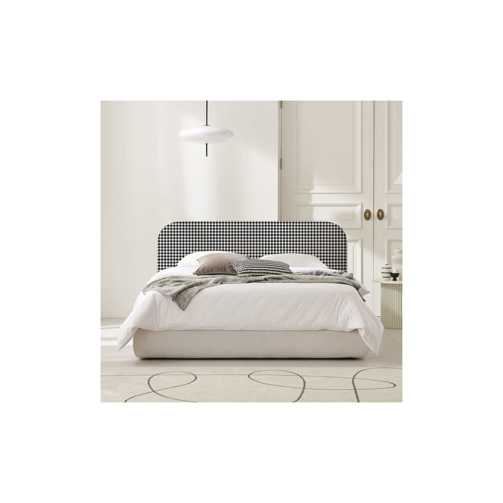 포스트모던 구겐하임 이지클린 / 부클레 호텔식 패브릭침대 SS/Q (매트리스 선택)