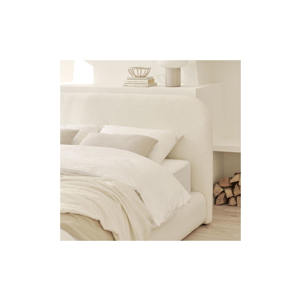 포스트모던 구겐하임 이지클린 / 부클레 호텔식 패브릭침대 SS/Q (매트리스 선택)