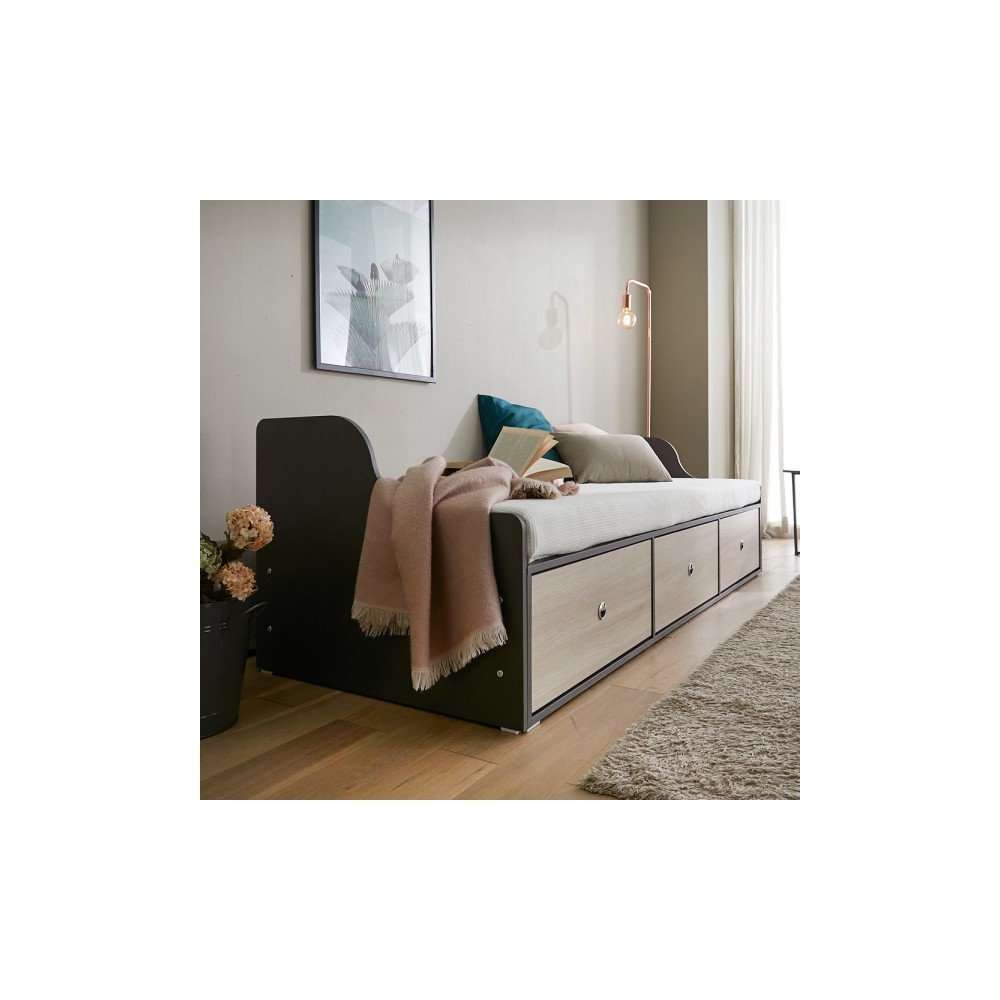 장인가구 롯데단독 피콜로G 1인용 가드형 데이베드 수납침대(세미싱글 매트포함)착