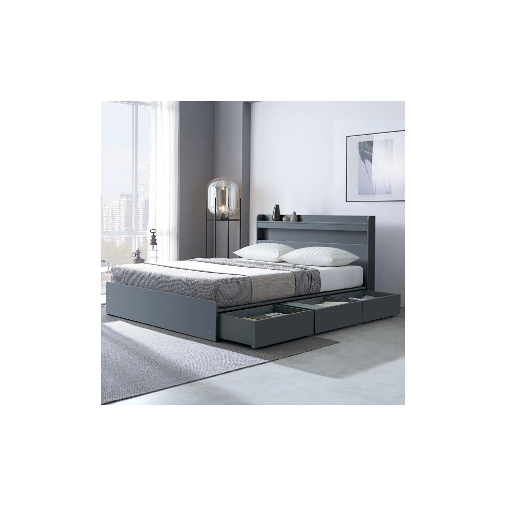 프리미엄 LED서랍형 침대프레임 매트리스포함/슈퍼싱글/더블/퀸/싱글