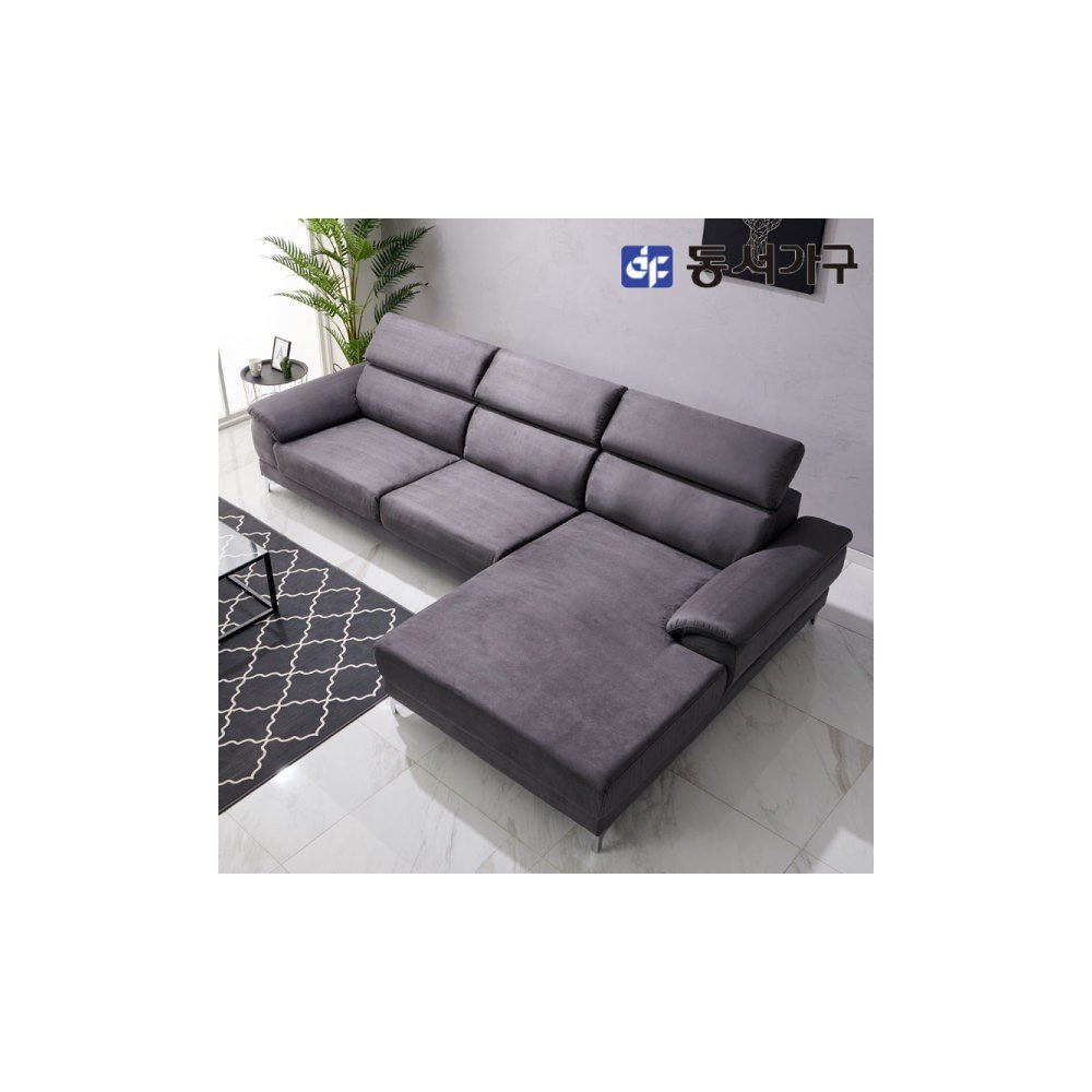 동서가구 솔트 아쿠아텍스 4인용 카우치 소파 mct036