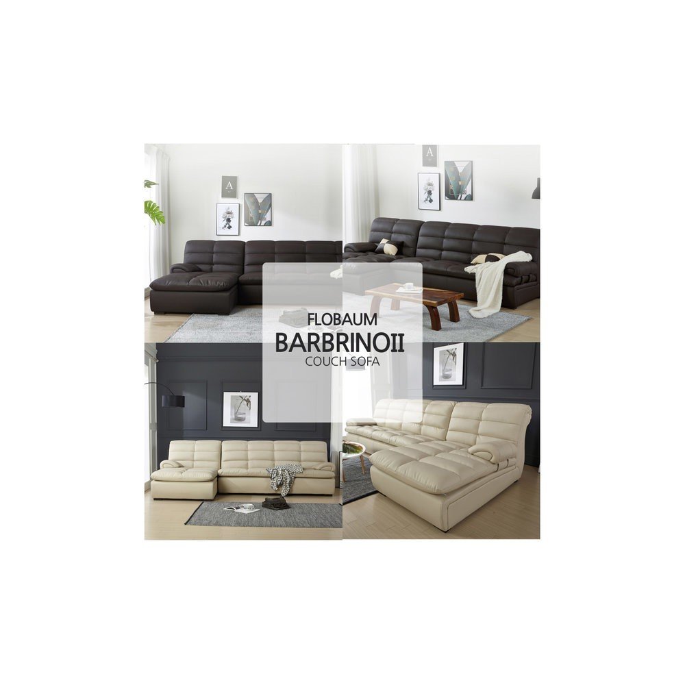 플로바움 바브린노II 4인용 3+1카우치 4인용소파 30평대 가죽소파 좌방석 팔걸이 탈부착