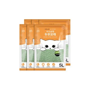 두부모래 고양이화장실 천연콩비지 녹차향 5L 6개