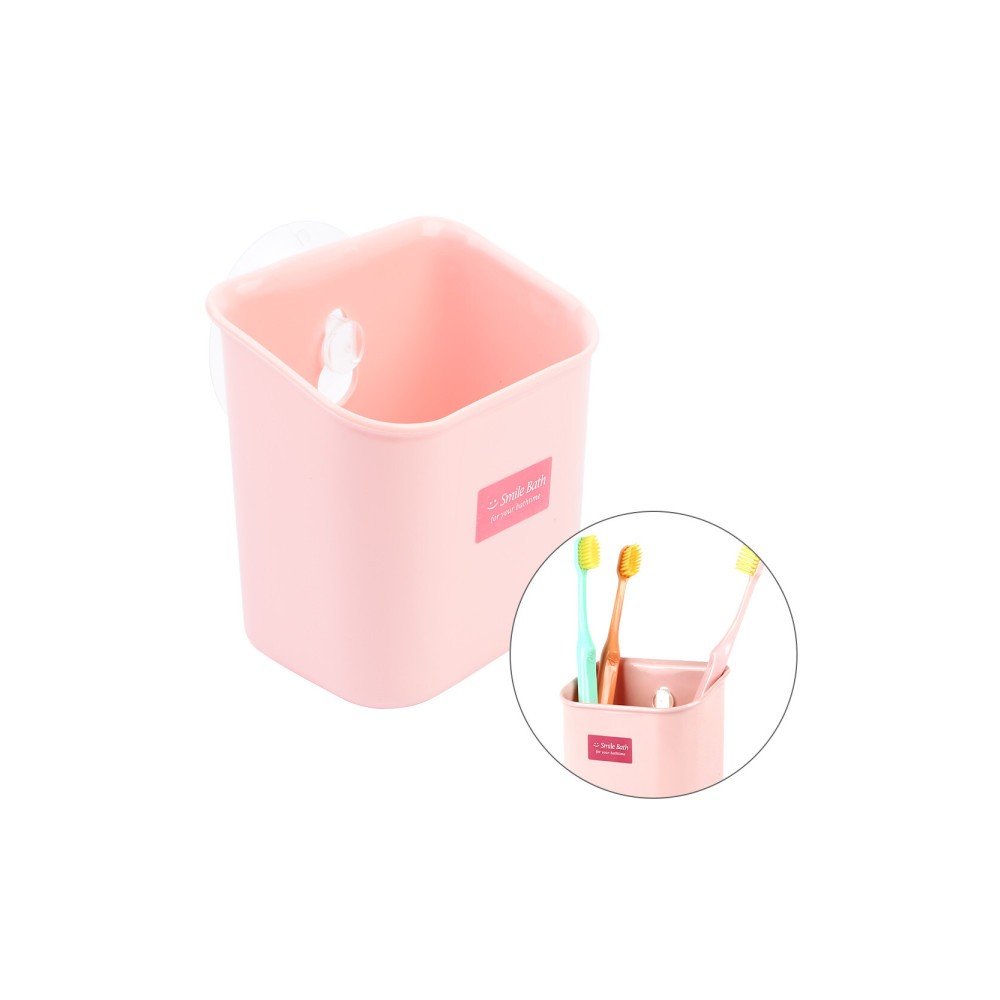 스마일바스 흡착식 다용도통 칫솔꽂이 욕실용품