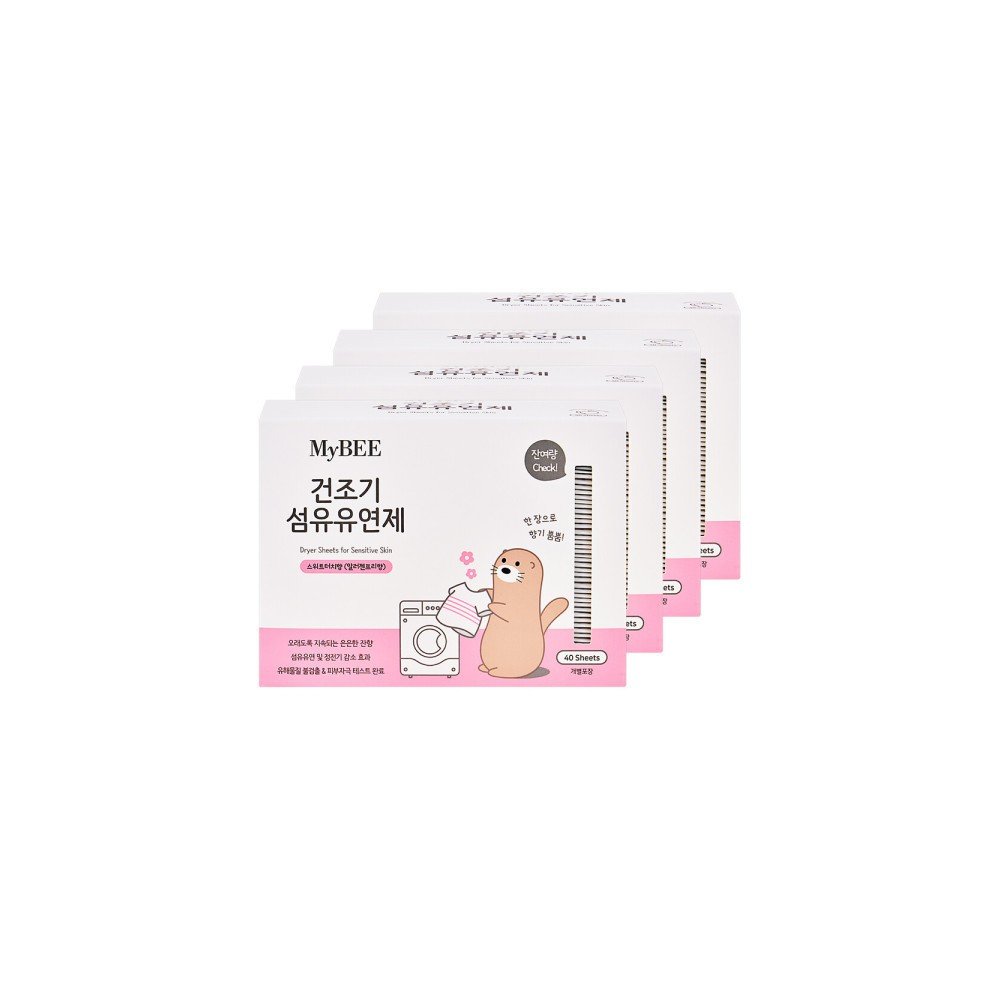 피부에순한 건조기 섬유유연제(40매입) 4박스_스위트터치향