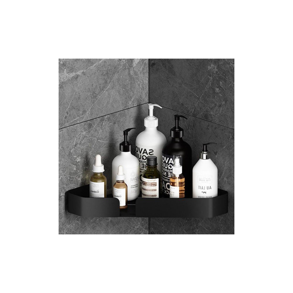 무타공 욕실 코너 선반 3. 삼각형 블랙